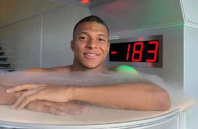 Kylian Mbappé en criosauna a -183 grados